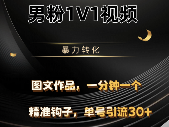 男粉1V1视频,硬改摄像头,高客单暴力转化,单日600+